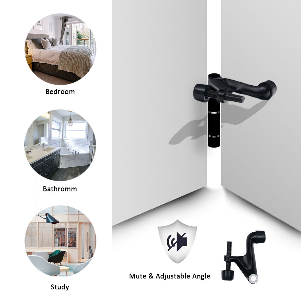 Hinge Pin Door Stop – Adjustable Zinc Heavy Duty Door Stopper 2-Pack
