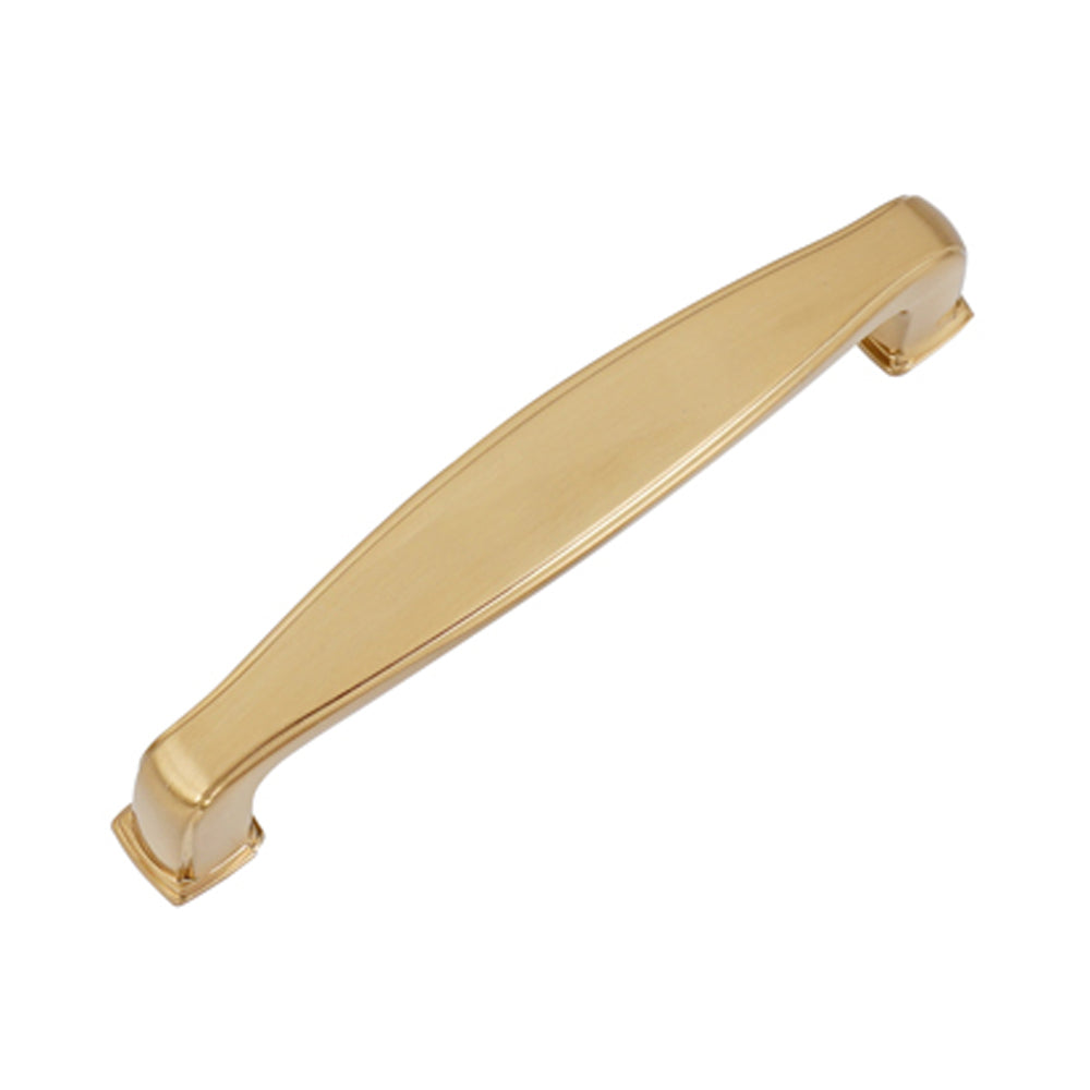 Brushed champagne bronze cabinet pull handle with 192mm hole centers.