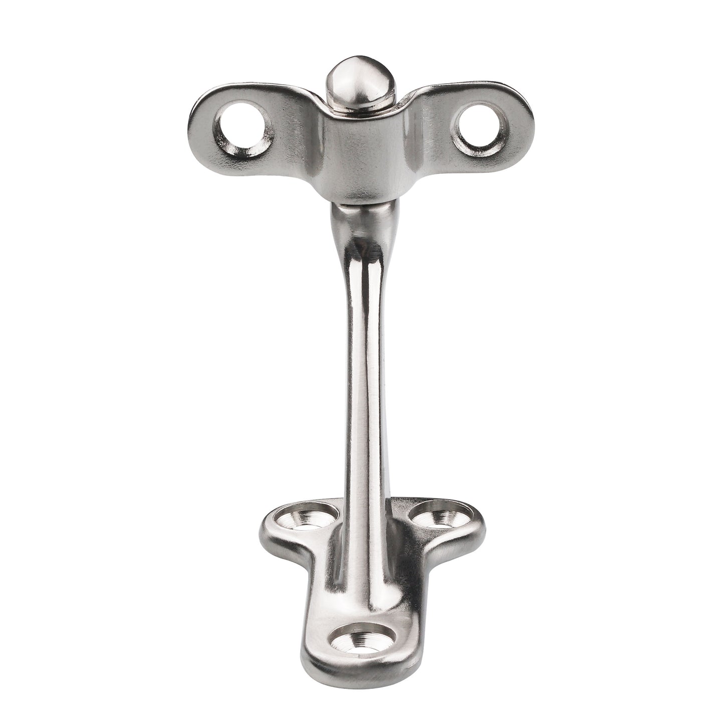 Outdoor stair hand railings with mounting hardware included (all parts shown)