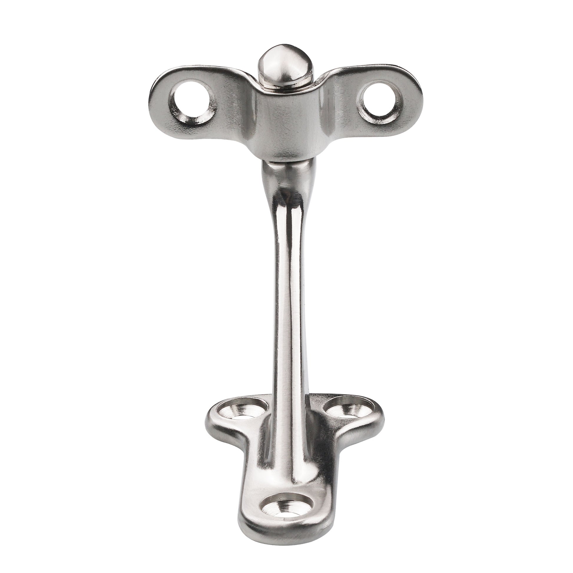 Outdoor stair hand railings with mounting hardware included (all parts shown)