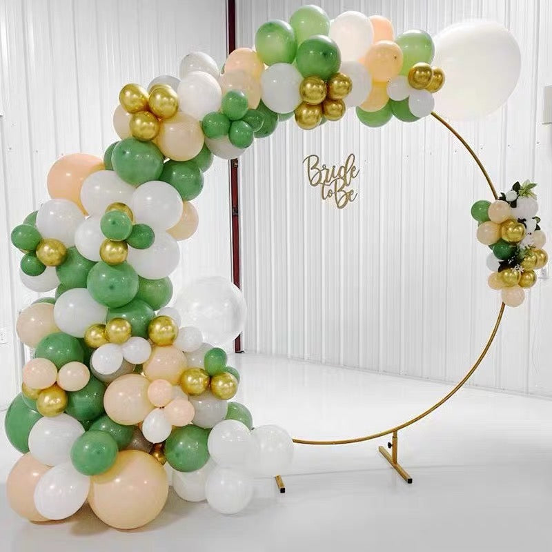 Metal Round Wedding Arch Backdrop Stand – Gold Circle Flower Frame for Party & Event Decoration (59" 71" 79" 87")