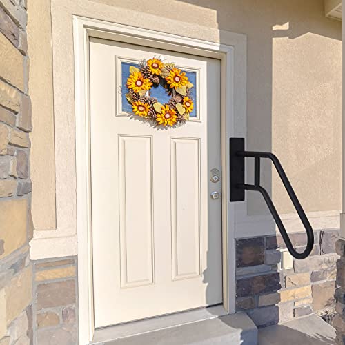Outdoor stair hand railings: Weather-resistant model for home patio safety