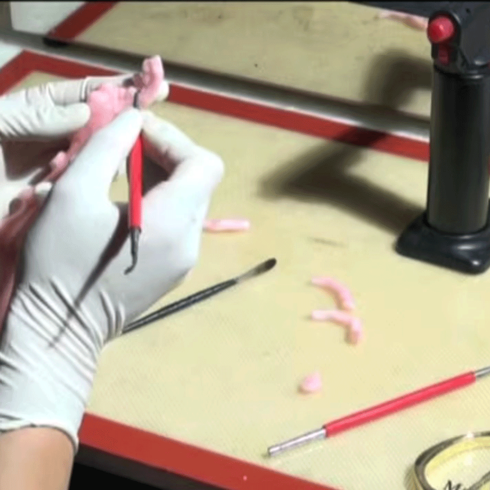 Side view of the Multi-Purpose Carving Knives Sculpting Tools, showcasing durable stainless steel material for long-lasting DIY sugar and clay use