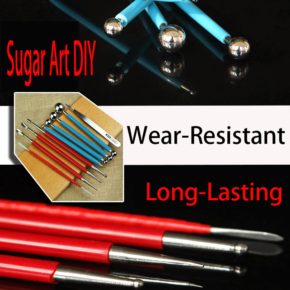 Multi-Purpose Carving Knives Sculpting Tools being used to shape soft clay into a small figurine, highlighting DIY clay crafting functionalit