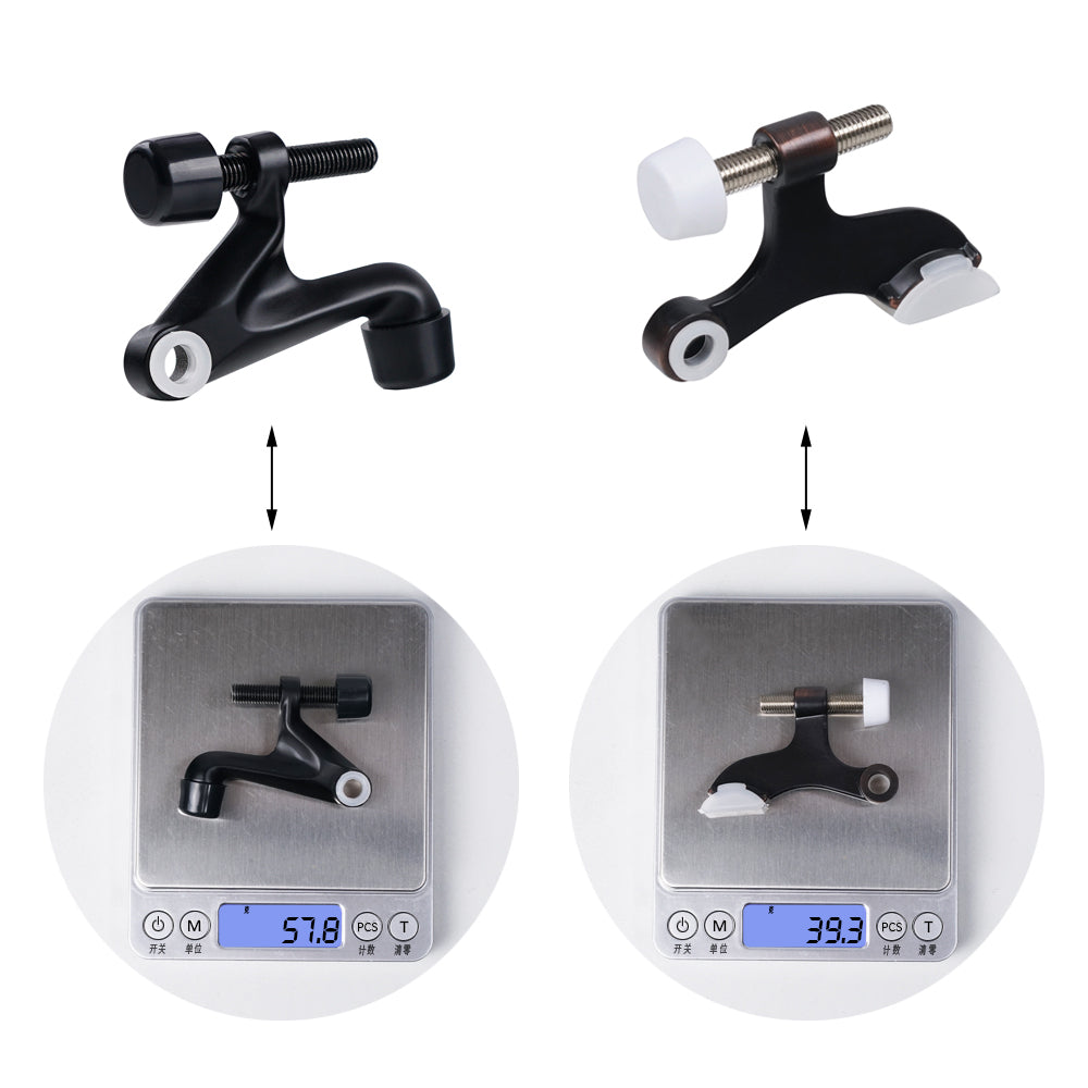 Hinge Pin Door Stop – Adjustable Zinc Heavy Duty Door Stopper 2-Pack