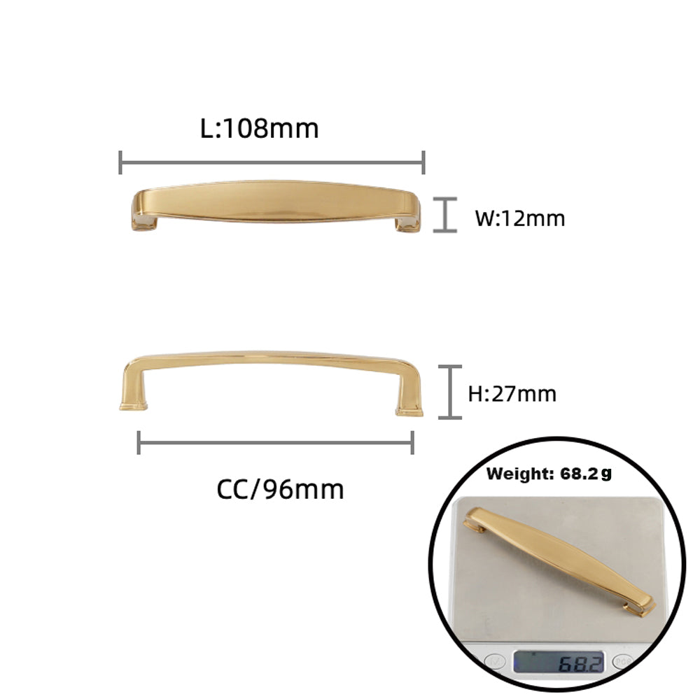 Zinc champagne bronze cabinet pulls 10-pack, 96mm–192mm hole distances, stylish hardware for cabinets