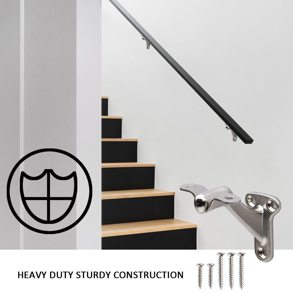 Outdoor stair hand railings paired with outdoor step lights (combination scene)