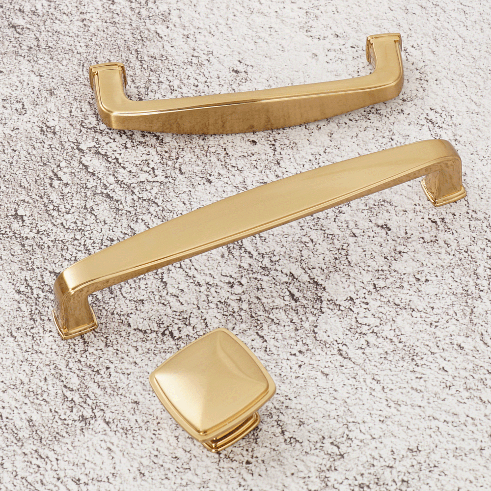 Brushed champagne bronze furniture pulls for cabinets and drawers