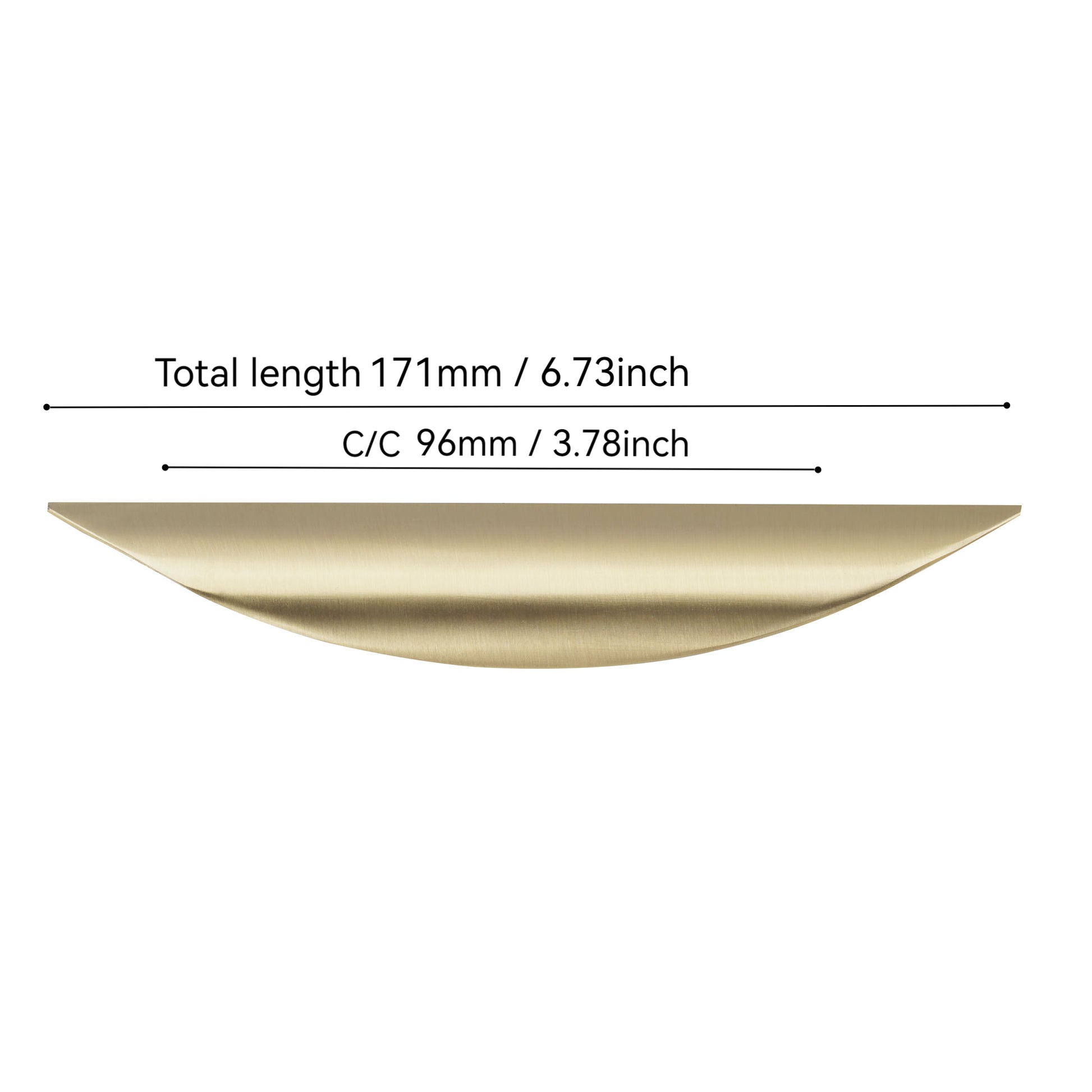 Premium brushed gold curved thumb knob for modern interiors.