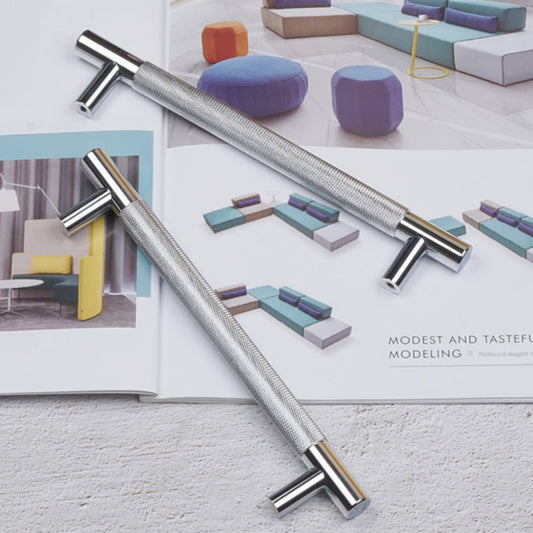 Modern aluminum alloy knurled handle for drawers and cabinets