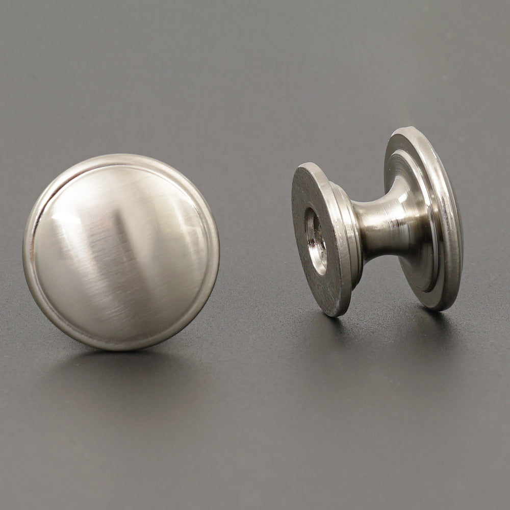 Modern nickel brushed single hole handle for cabinets, set of 5