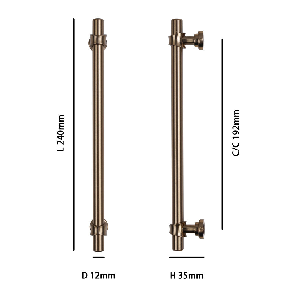 Oil-Rubbed Bronze Solid Iron Bar Cabinet Handle – Durable Drawer and Kitchen Pull