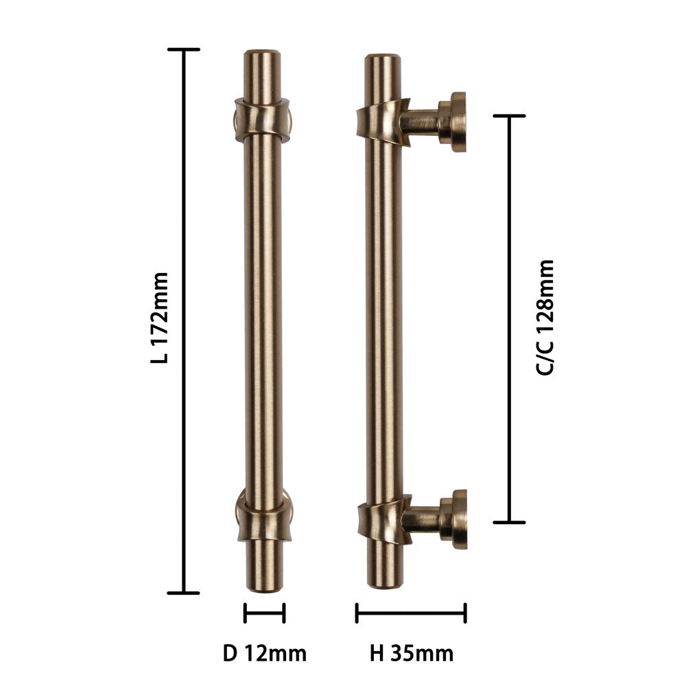 Oil-Rubbed Bronze Bar Handle with Solid Iron Rod – Modern Cabinet and Drawer Pull