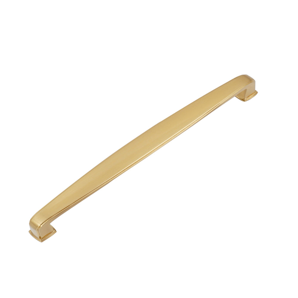 Pack of 10 brushed champagne bronze cabinet pull handles.