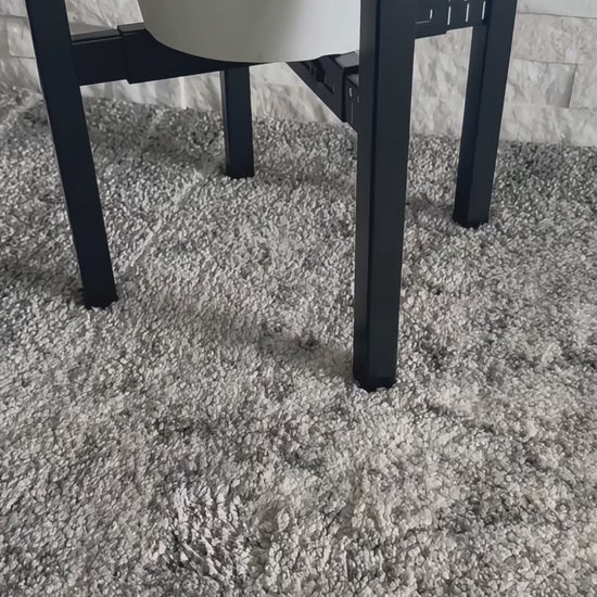  Adjustable double-layer plant stand with movable shelves, perfect for displaying potted flowers/herbs indoors (living room, balcony) or outdoors