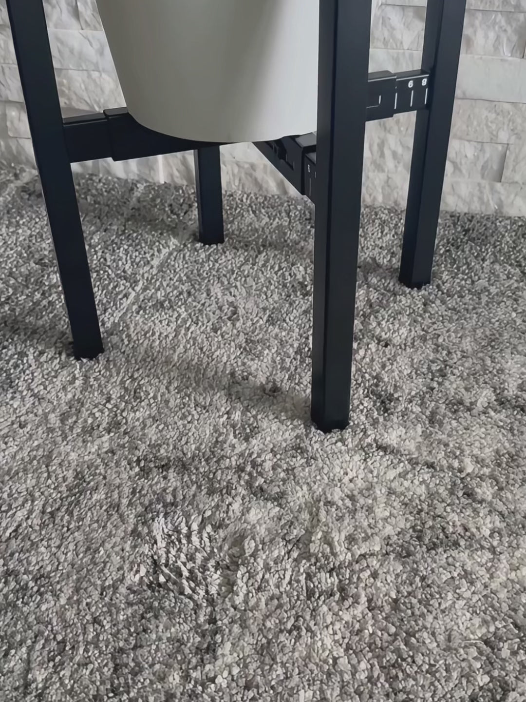  Adjustable double-layer plant stand with movable shelves, perfect for displaying potted flowers/herbs indoors (living room, balcony) or outdoors