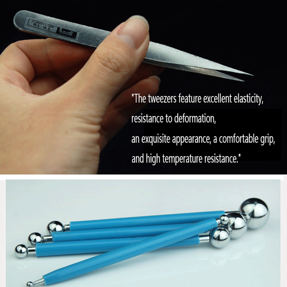 Ergonomic handle of a carving knife from the Multi-Purpose Sculpting Tools set, emphasizing comfortable grip for long clay/sugar art sessions